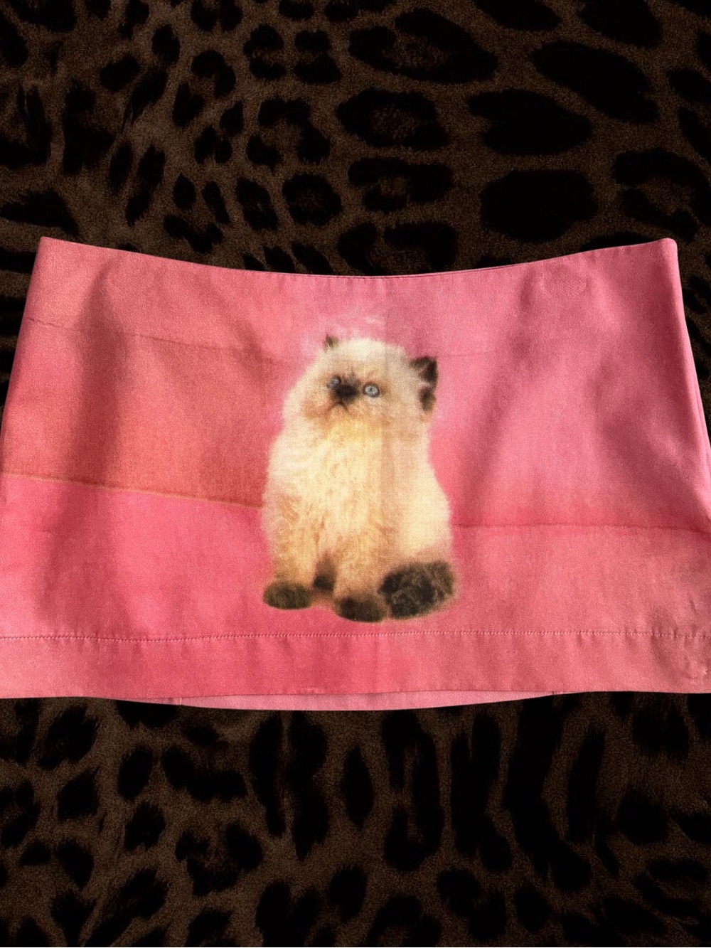 Ashley Williams Ssense Exclusive Pink Cat Mini Skirt